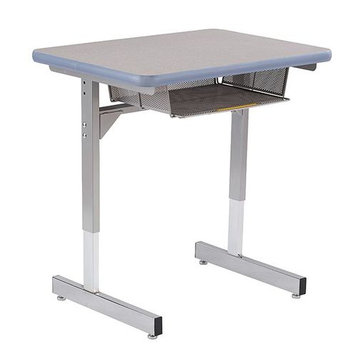 Table contemporaine - T-LEG DESK SERIES - Academia furnitures industries - en stratifié haute pression / en plastique / avec piètement en métal
