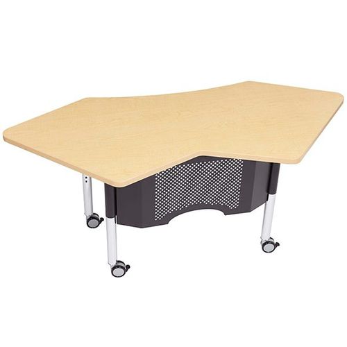 Bureau pour école - PETAL TEACHER SERIES : LAZER - Academia furnitures industries - sur roulettes / contemporain / en acier