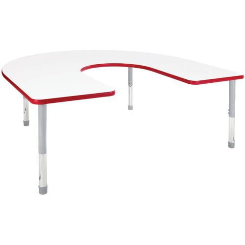 Table contemporaine - HORSESHOE DURA - Academia furnitures industries - en acier / en stratifié haute pression / avec piètement en acier