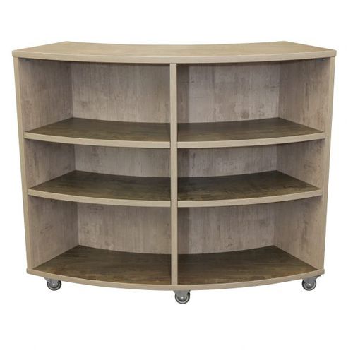 Bibliothèque modulable - CURVED - Academia furnitures industries - paravent / à roulettes / contemporaine