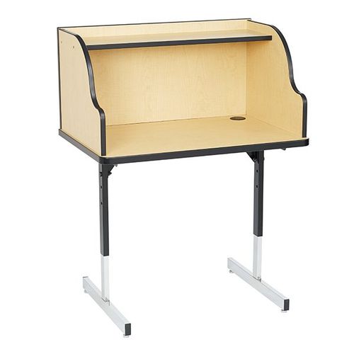 Table contemporaine - SINGLE STUDY CARREL - Academia furnitures industries - en MDF / en acier / en stratifié haute pression