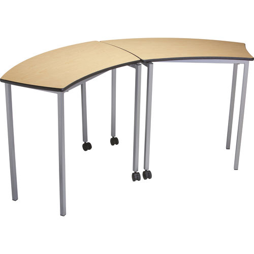 Bureau sur roulettes - COLLABORATIVE  - Columbia - design organique / en MDF / en acier