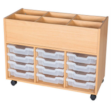 Bibliothèque mobile - A63009  - WILLOWBROOK Education - contemporaine / en chêne / en MDF
