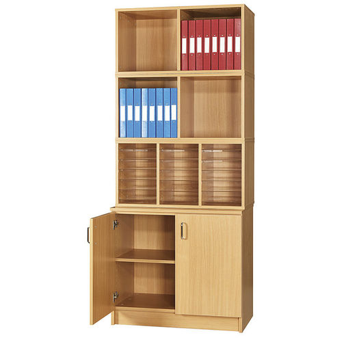 Armoire de classement haute - option 1  - WILLOWBROOK Education - en bois / contemporaine