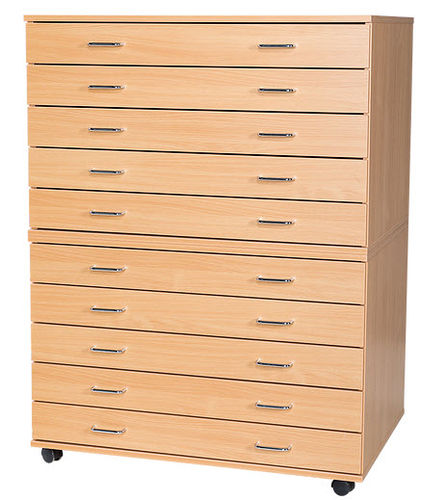 Coffre contemporain - A52024  - WILLOWBROOK Education - en hêtre / en chêne / en métal