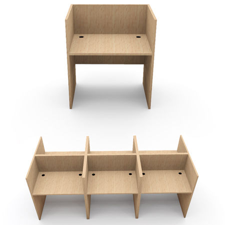 Bureau classique - CARREL  - BATGER - en stratifié / pour école / pour université