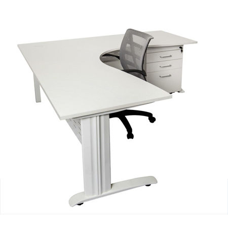 Bureau contemporain - SPAN - BATGER - en stratifié / d'angle / modulable