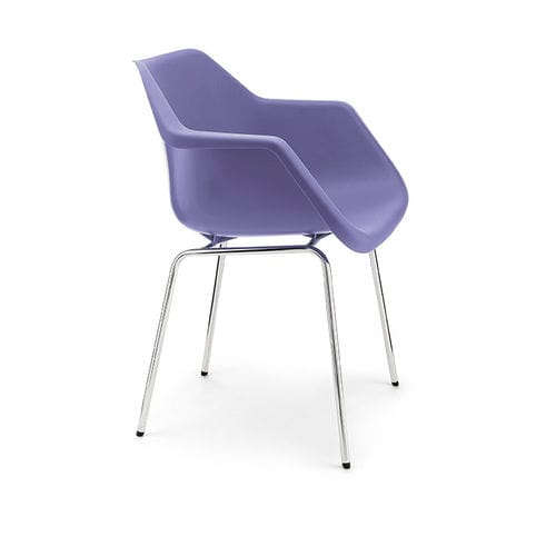Chaise contemporaine - ARMCHAIR - hille - d'intérieur / en polypropylène / avec piètement en métal chromé