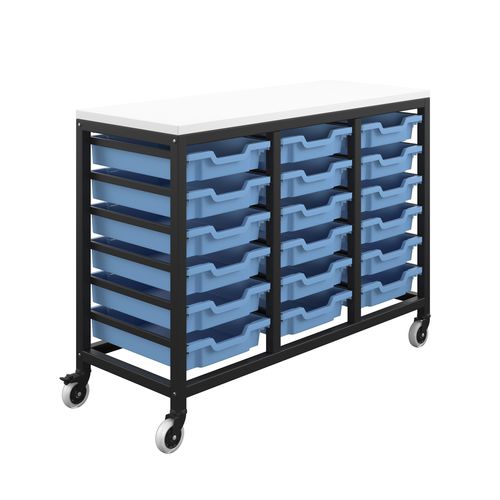 Chariot de stockage - T-STOR - titan furniture - pour école / pour université / de bureau