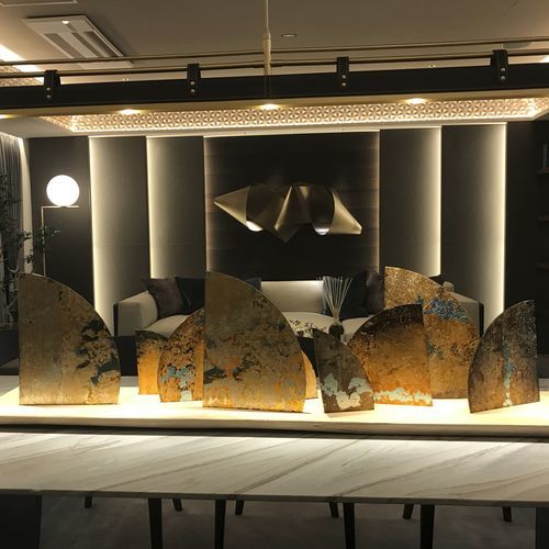 Panneau en verre trempé - GRANITE - Duco - à motif / laqué / pour agencement intérieur