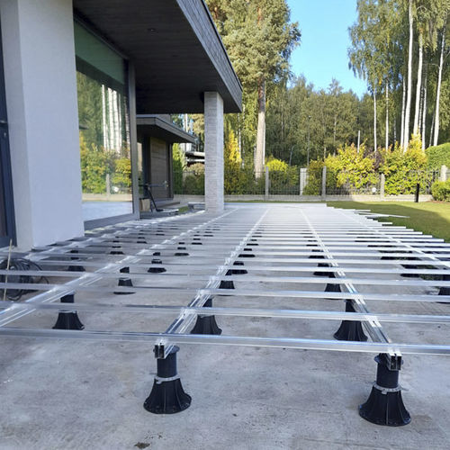 Support pour plancher technique en plastique - STANDARD  - DECK-DRY POLSKA SP.  Z O.O. - en caoutchouc / réglable / autolissant