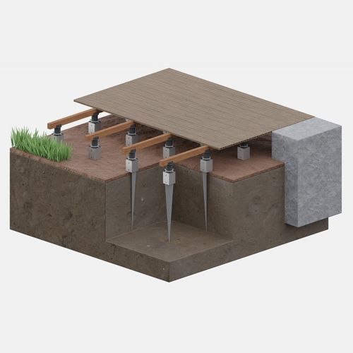 Support pour plancher technique en plastique - STANDARD - DECK-DRY POLSKA SP.  Z O.O. - en acier / réglable / d'extérieur