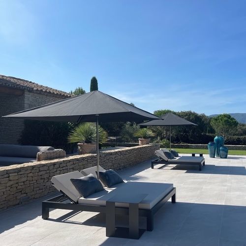 Bain de soleil double - Bain de soleil 2 places - MOUSSES ETOILES - contemporain / en Batyline® / en tissu enduit PVC