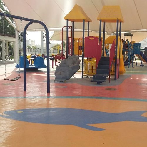 Revêtement de sol pour aire de jeux - SAFEPOL SANDPROOF - KDF - Sports Flooring Production - en caoutchouc recyclé / en polyuréthane / pour extérieur