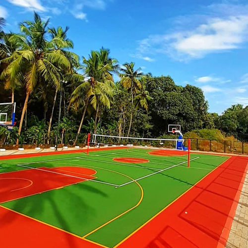 Enduit pour salle de sport - ELASTOSPORT 853-R - KDF - Sports Flooring Production - pour terrain de sport / pour sol / acrylique