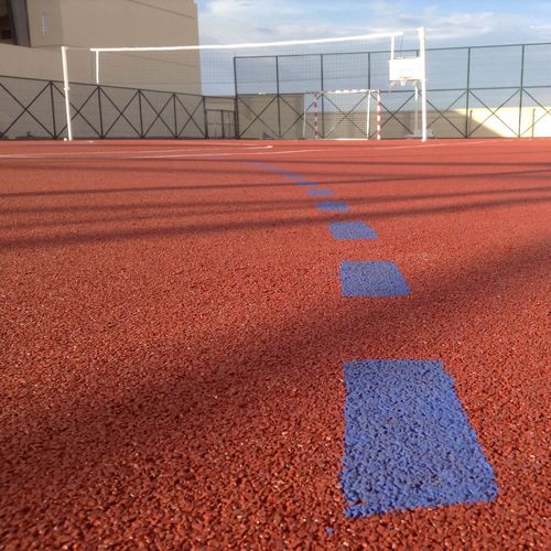 Sol sportif d'extérieur - COLORFLEX - KDF - Sports Flooring Production - en caoutchouc / en polyuréthane / pour terrain de sport