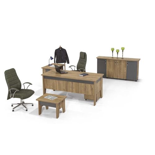 Bureau de direction - SAKA - OFISTIM - classique / en mélaminé / avec rangement