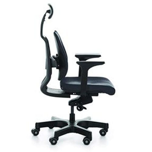 Fauteuil de direction contemporain - D2 - OFISTIM - en cuir / avec repose-tête / à hauteur réglable