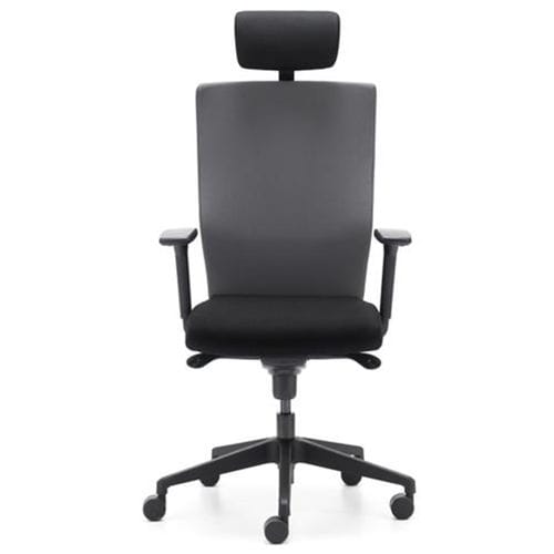Fauteuil de direction contemporain - EDDY - OFISTIM - en cuir / avec repose-tête / avec dossier haut