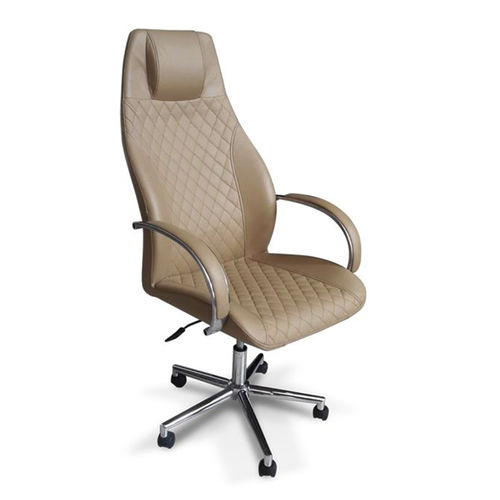 Fauteuil de direction contemporain - DREAM - OFISTIM - en cuir / avec repose-tête / à hauteur réglable
