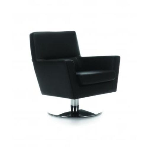 Fauteuil de bureau contemporain - ELLA - OFISTIM - en cuir / noir / professionnel