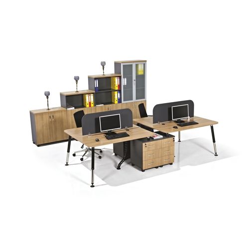 Bureau pour open space - BERIL - OFISTIM - classique / en bois / avec rangement