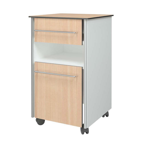 Table de chevet contemporaine - COMPACKT - OFISTIM - en bois / avec piètement en bois / carrée