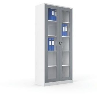 Armoire de classement haute - 198 - OFISTIM - en bois / en verre / avec porte battante