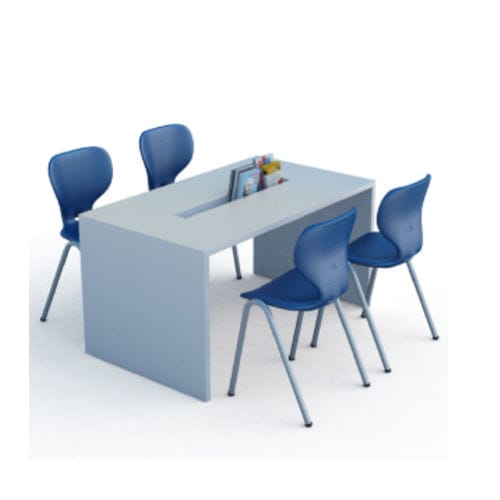 Table d'enseignement contemporaine - STUDY - OFISTIM - en stratifié / avec piètement en métal / rectangulaire