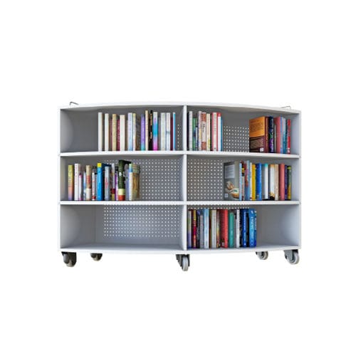 Étagère contemporaine - CORRECTELLIPTIC - OFISTIM - en stratifié / pour bibliothèque