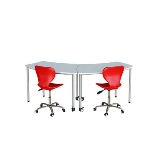 Table d'enseignement contemporaine - CORRECT BASE  - OFISTIM - en stratifié / avec piètement en métal / en demi-cercle
