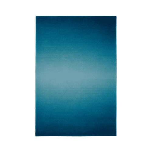Tapis bleu - Double Turquoise blue - Alp Carpets - contemporain / uni / personnalisable