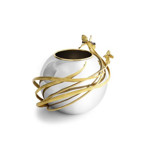 Vase contemporain - BLACK IRIS  - Michael Aram - en inox / en laiton poli