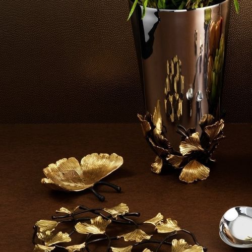 Vide-poche en laiton - GOLDEN GINKGO  - Michael Aram