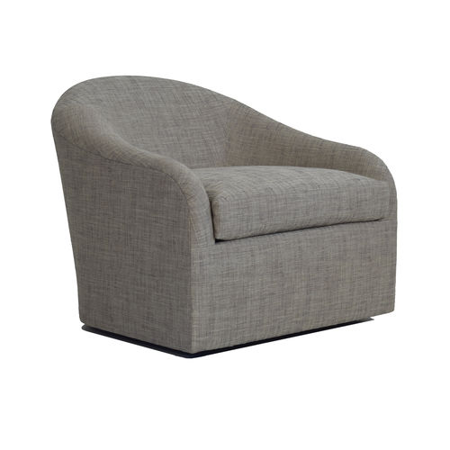 Fauteuil club contemporain - GIRO  - Pierre COUNOT BLANDIN - en tissu / gris / pivotant