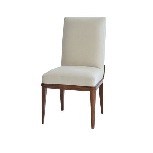 Chaise de salle à manger contemporaine - BELLEVUE  - Pierre COUNOT BLANDIN - d'intérieur / en tissu / en placage de bois