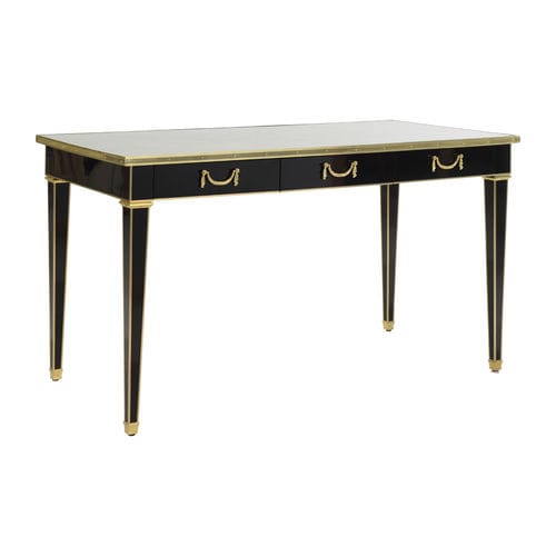 Bureau classique - FRANK  - Pierre COUNOT BLANDIN - en hêtre / en laiton / en cuir