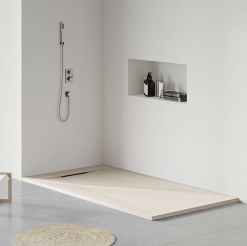 Receveur de douche rectangulaire - SERIES S - DAYA - à poser / en résine / antidérapant
