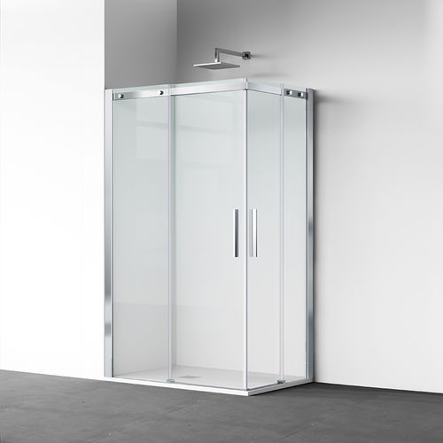 Cabine de douche en aluminium - B40 - DAYA - en verre trempé / à portes coulissantes / d'angle