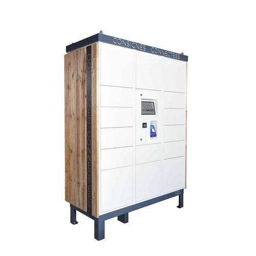 Casier de consigne en bois - Onlywood - en aluminium / en tôle / à code
