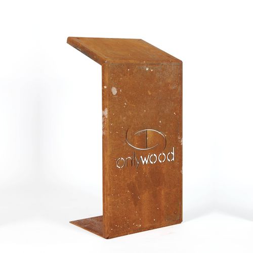 Pupitre signalétique - Onlywood - d'extérieur / en acier corten / pour espace public
