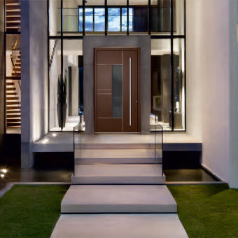 Porte d'entrée - CONTEMPORARY - Termo Express - en aluminium / battante / contemporaine