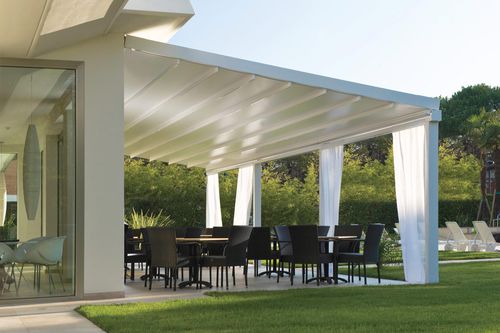 Pergola autoportée - E95 PLUS - Termo Express - adossée / en aluminium / couverture coulissante