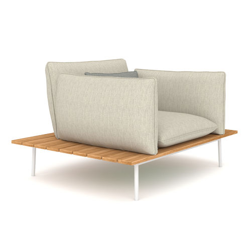 Fauteuil contemporain - VAIL - IVINI - en Sunbrella® / en tissu acrylique / en teck