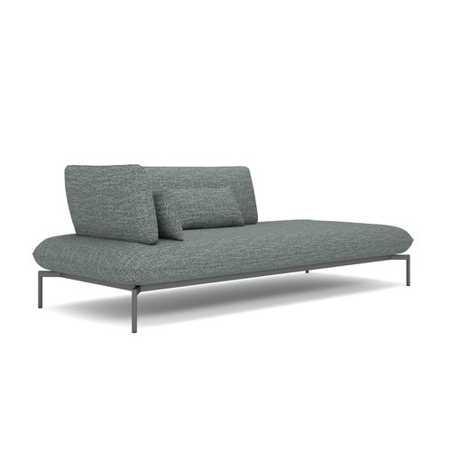 Méridienne contemporaine - OZE - IVINI - en tissu / en aluminium / avec piètement en aluminium