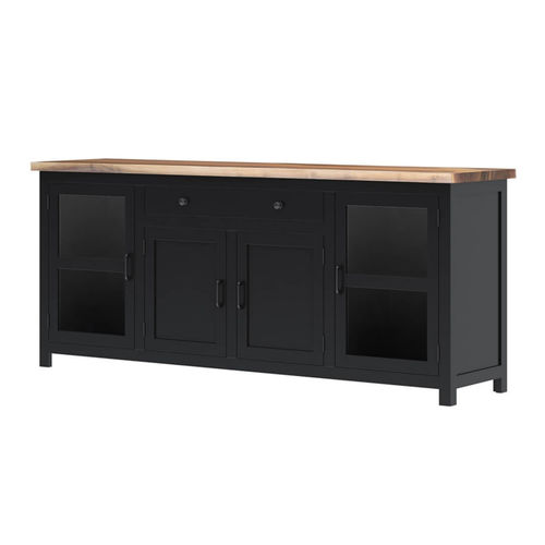 Buffet contemporain - WARSAW - Furniture BoutiQ - en bois massif / vitré / avec tiroirs