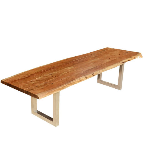 Table à manger contemporaine - PORTLAM - Furniture BoutiQ - en bois / avec piètement en métal / rectangulaire