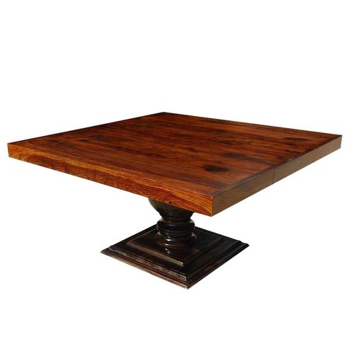 Table à manger classique - KOLEMAN - Furniture BoutiQ - en bois massif / avec piètement en bois / carrée
