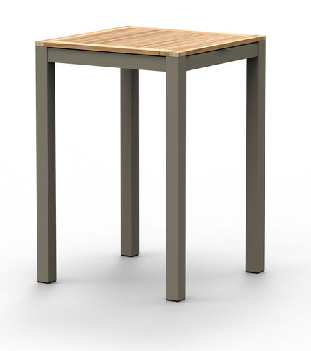 Table mange-debout contemporaine - BARITE BAR COUNTER WA4040 - SJY FURNITURE - en aluminium / avec piètement en aluminium / carrée