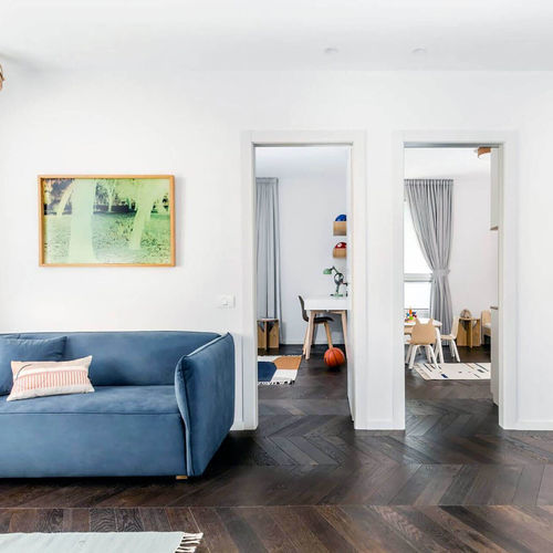 Parquet contrecollé - AM&Eacute;RICANO - Décoplus Parquets - en chêne européen / point de Hongrie / huilé